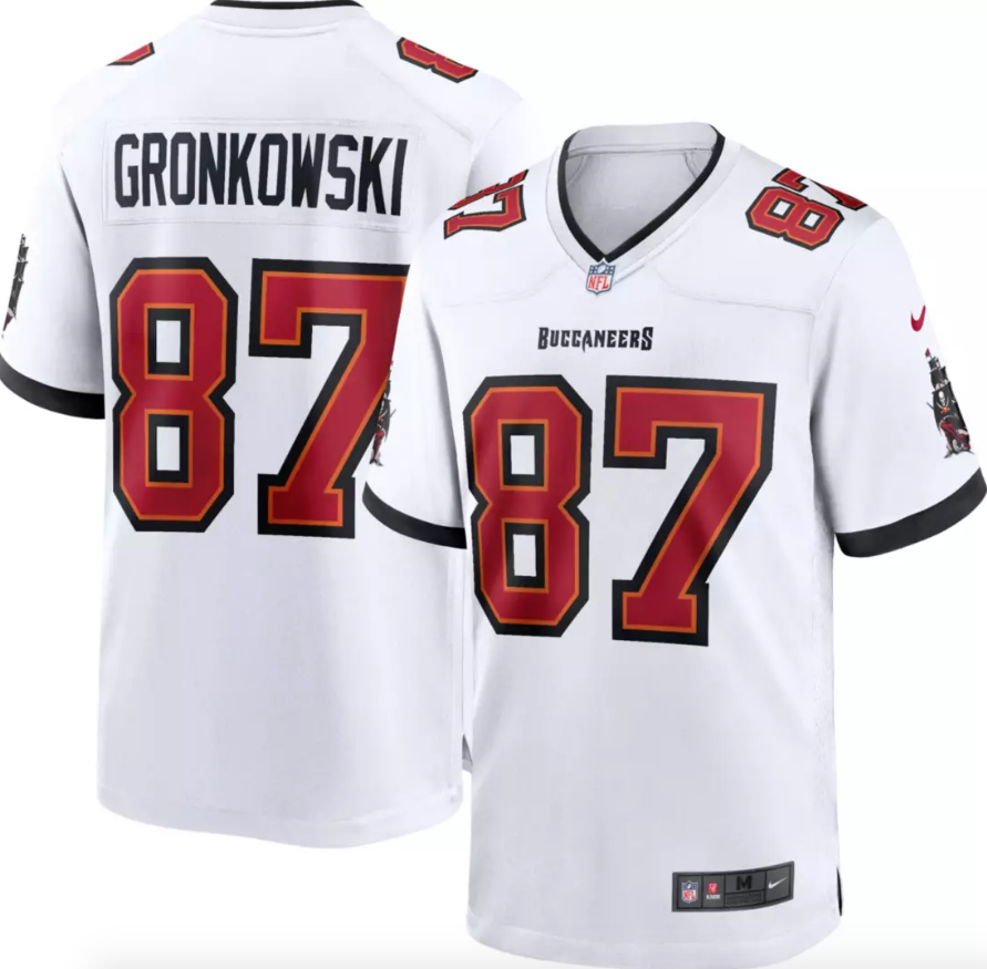 Nike Rob Gronkowski White Tampa Bay Buccaneers Game Jersey for Men product image 1, provided for visual reference and