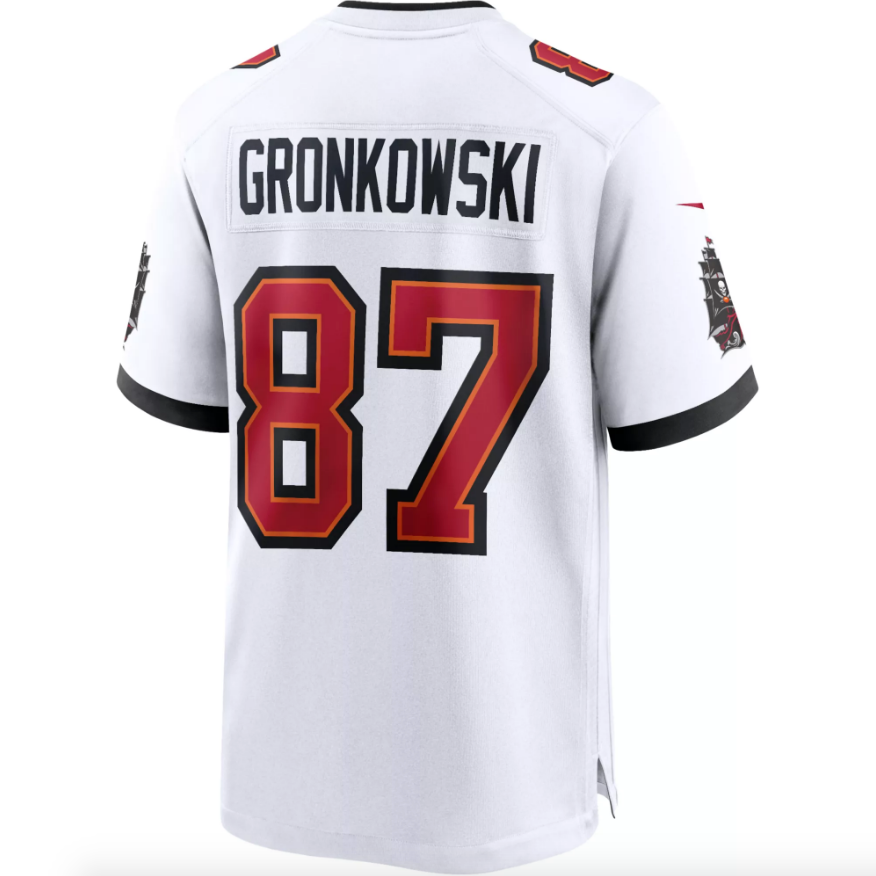 Nike Rob Gronkowski White Tampa Bay Buccaneers Game Jersey for Men product image 3, provided for visual reference and