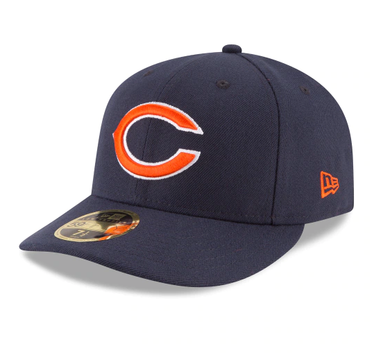Chicago Bears NFL On Field Low Profile Nightshift Primary Logo Navy New Era 59FIFTY Fitted Hat product image 1, provided for