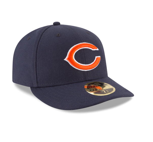 Chicago Bears NFL On Field Low Profile Nightshift Primary Logo Navy New Era 59FIFTY Fitted Hat product image 3, provided for