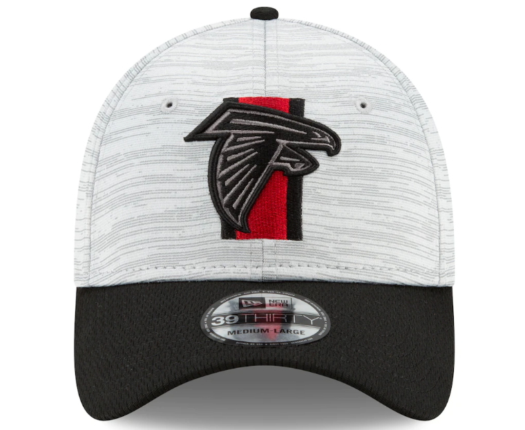 Atlanta Falcons New Era Gray/Black 2021 NFL Training Camp Official 39THIRTY Flex Hat for Men product image 2, provided for