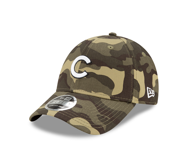 Chicago Cubs 2021 Armed Forces Day Camo New Era 9FORTY Stretch-Snap Hat product image 3, provided for visual reference and