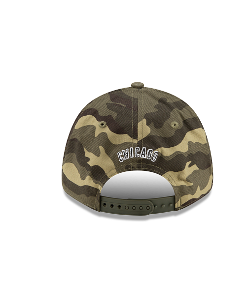 Chicago Cubs 2021 Armed Forces Day Camo New Era 9FORTY Stretch-Snap Hat product image 6, provided for visual reference and