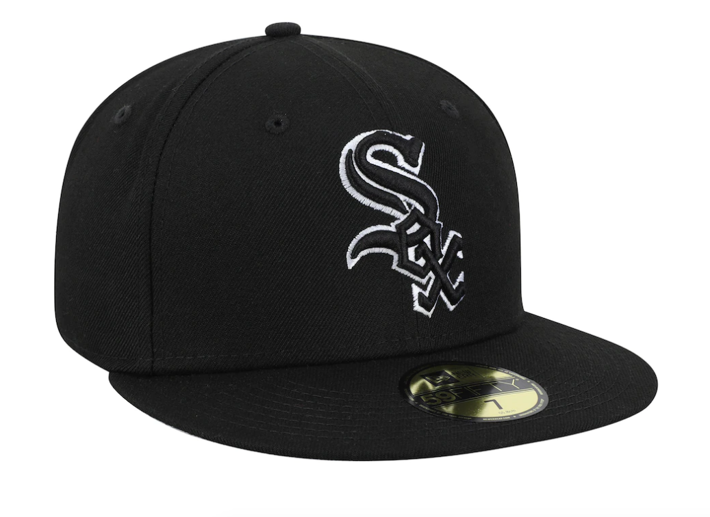New Era Chicago White Sox B-Dub 59Fifty Black Fitted Hat for Men product image 3, provided for visual reference and product