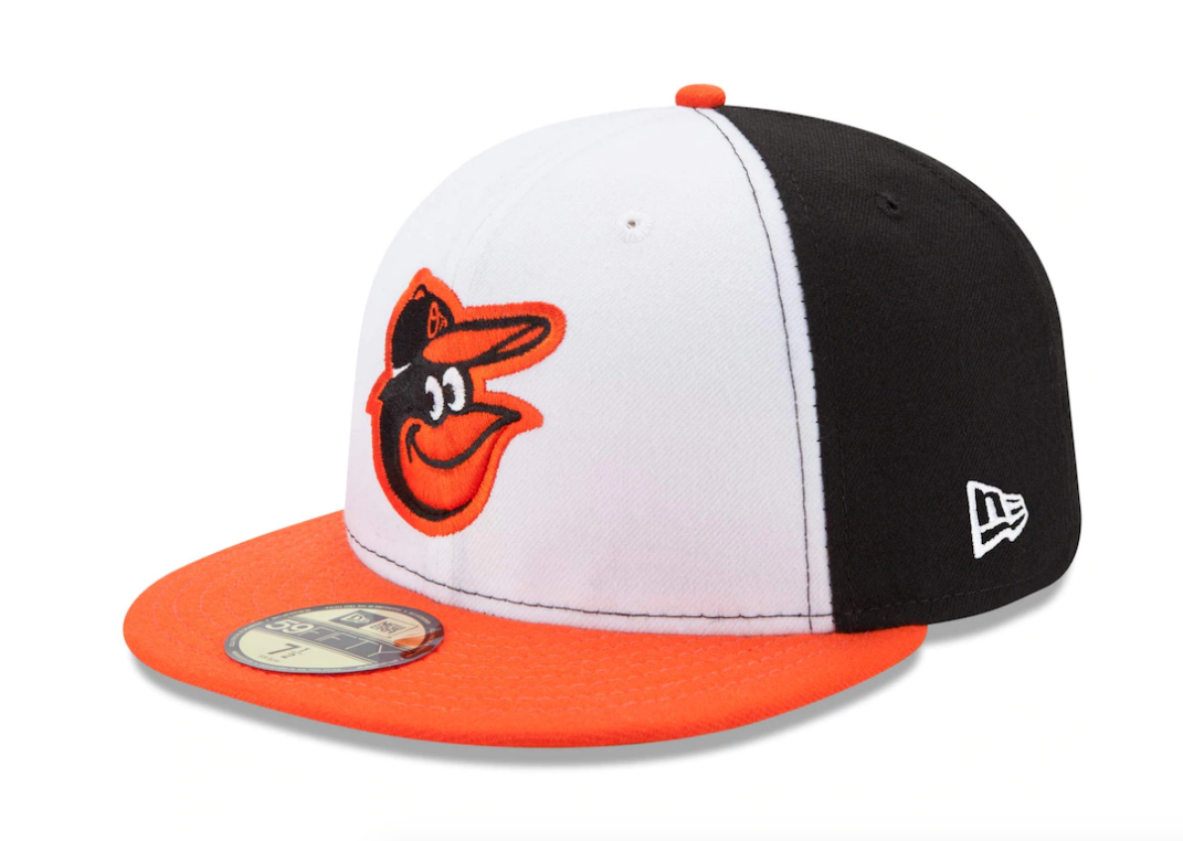 Baltimore Orioles New Era White/Orange Home Authentic Collection On-Field 59FIFTY Fitted Hat for Men product image 6,