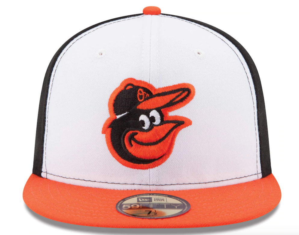 Baltimore Orioles New Era White/Orange Home Authentic Collection On-Field 59FIFTY Fitted Hat for Men product image 2,