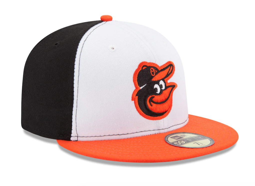 Baltimore Orioles New Era White/Orange Home Authentic Collection On-Field 59FIFTY Fitted Hat for Men product image 3,