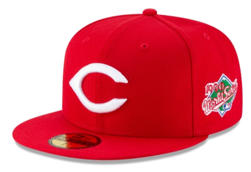 Cincinnati Reds New Era Red Side Patch 1990 World Series 59FIFTY Fitted Hat for Men product image 1, provided for visual