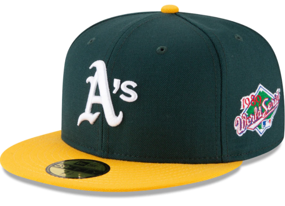 Oakland Athletics New Era 1989 World Series Wool 59FIFTY Fitted Hat - Green product image 1, provided for visual reference