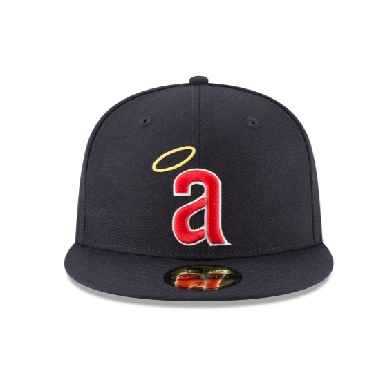 California Angels New Era Navy 1971 Cooperstown Collection Wool 59FIFTY Fitted Hat for Men product image 2, provided for