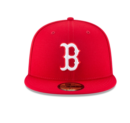 Boston Red Sox New Era Red 59FIFTY Hat for Men product image 2, provided for visual reference and product detail review
