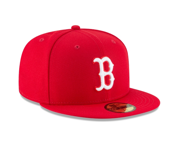 Boston Red Sox New Era Red 59FIFTY Hat for Men product image 3, provided for visual reference and product detail review