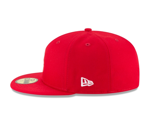 Boston Red Sox New Era Red 59FIFTY Hat for Men product image 4, provided for visual reference and product detail review