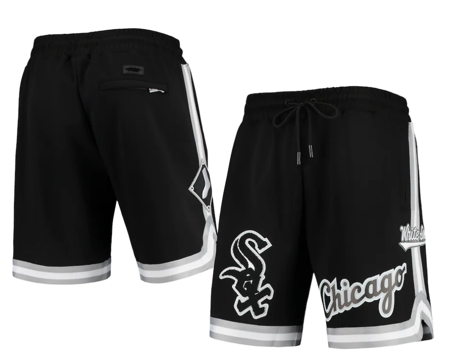 Chicago White Sox Pro Standard Black Team Shorts for Men product image 1, provided for visual reference and product detail