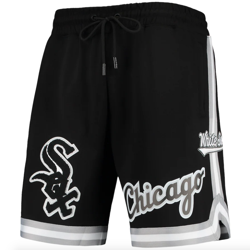 Chicago White Sox Pro Standard Black Team Shorts for Men product image 2, provided for visual reference and product detail
