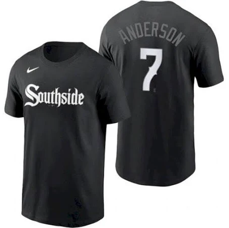 Youth Chicago White Sox Tim Anderson Nike Black City Connect T-Shirt product image 1, provided for visual reference and