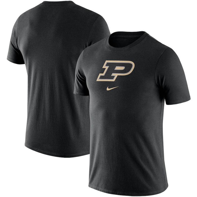 Purdue Boilermakers Nike Essential Logo T-Shirt – Black product image 1, provided for visual reference and product detail