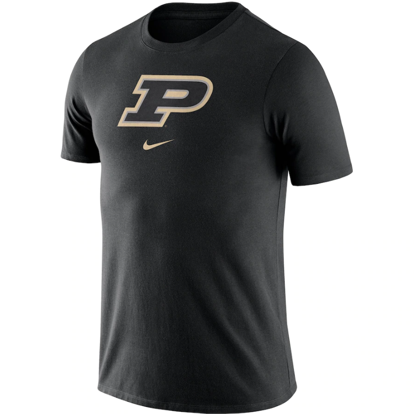 Purdue Boilermakers Nike Essential Logo T-Shirt – Black product image 2, provided for visual reference and product detail