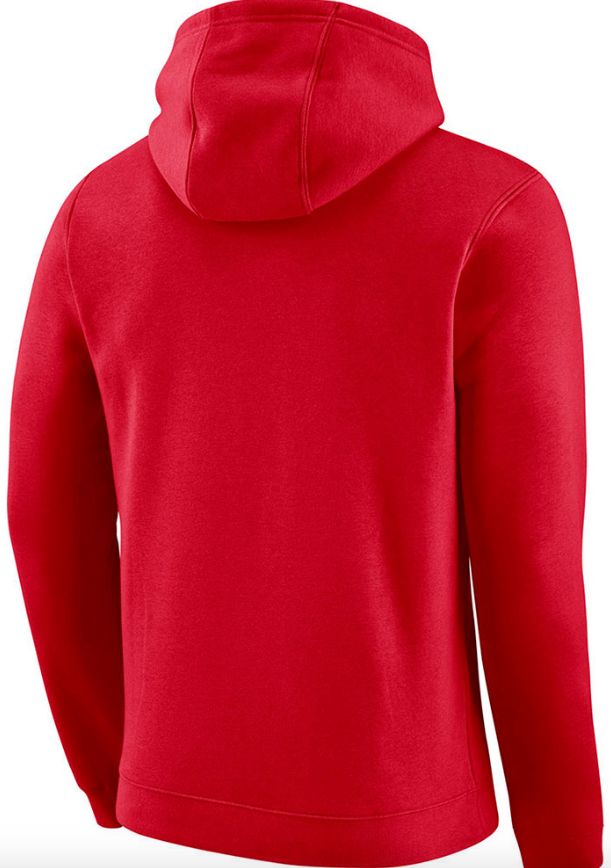 Nike Georgia Bulldogs Red Vault Club Fleece Hoodie product image 2, provided for visual reference and product detail review
