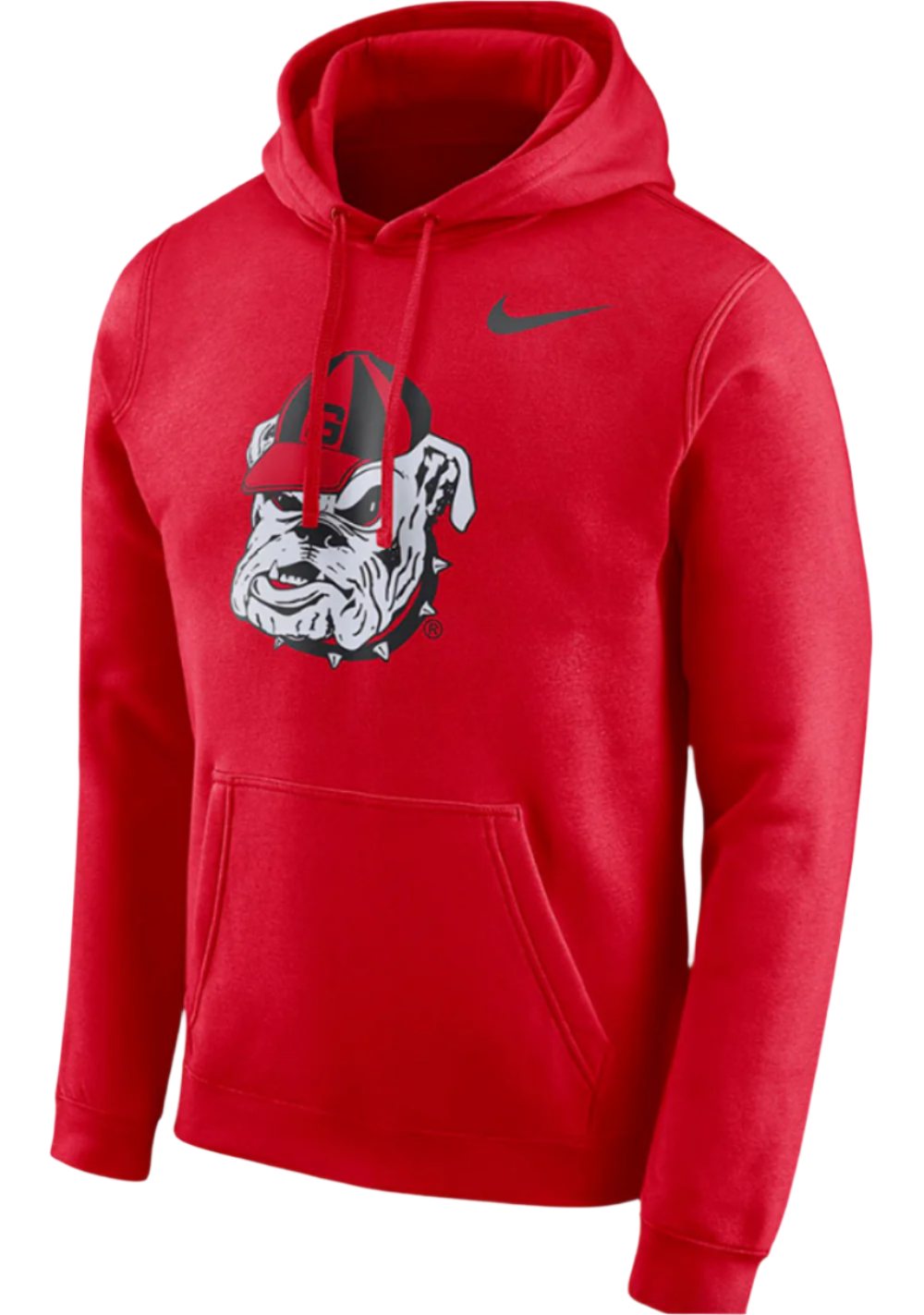 Nike Georgia Bulldogs Red Vault Club Fleece Hoodie product image 1, provided for visual reference and product detail review