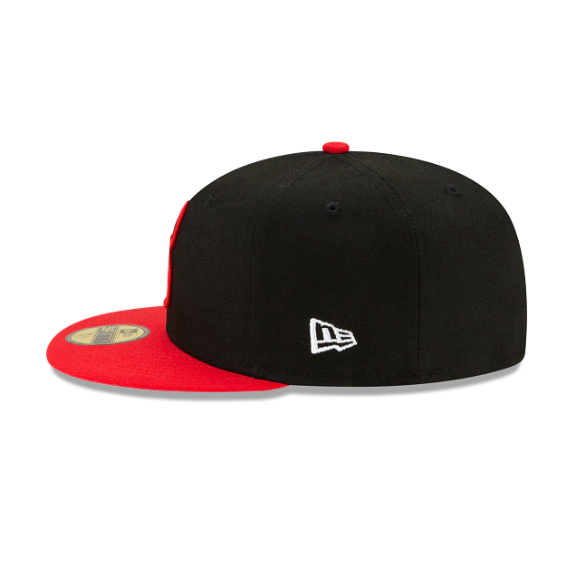 Chicago Bulls NBA 2021 Draft New Era Black and Red 59FIFTY Fitted Hat for Men product image 5, provided for visual reference