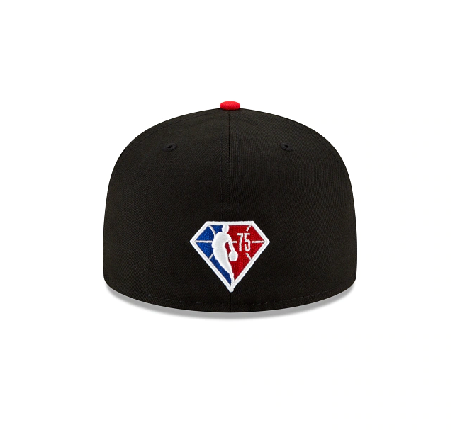 Chicago Bulls NBA 2021 Draft New Era Black and Red 59FIFTY Fitted Hat for Men product image 4, provided for visual reference