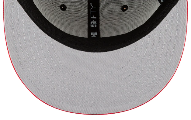 Chicago Bulls NBA 2021 Draft New Era Black and Red 59FIFTY Fitted Hat for Men product image 7, provided for visual reference