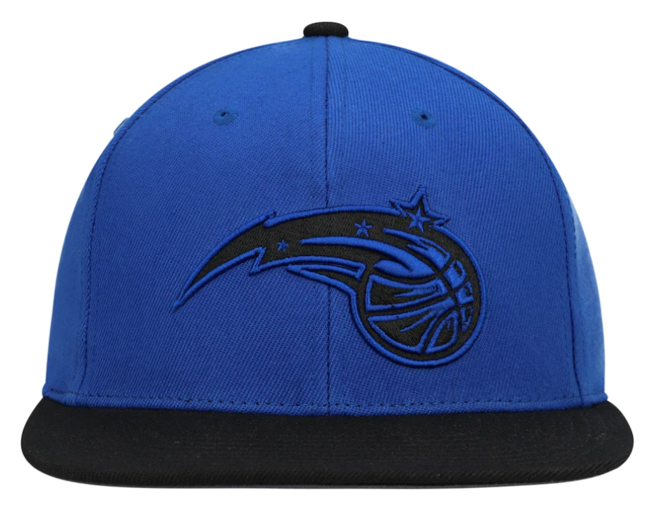 Mitchell & Ness Blue/Black Orlando Magic Hardwood Classics Reload 2.0 Snapback Adjustable Hat for Men product image 2,