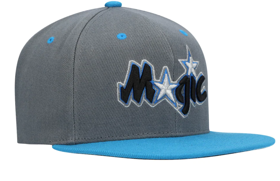 Mitchell & Ness Silver/Blue Orlando Magic Hardwood Classics Reload 2.0 Snapback Adjustable Hat for Men product image 1,