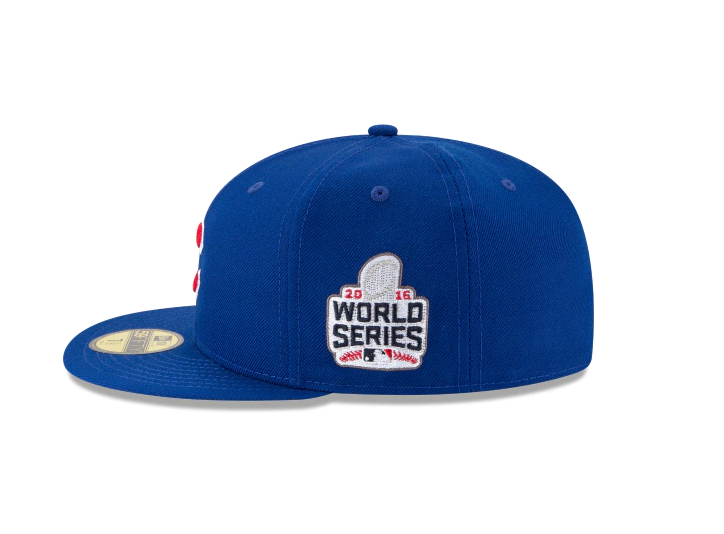 Chicago Cubs New Era 2016 World Series Wool 59FIFTY Fitted Hat - Blue product image 5, provided for visual reference and