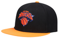 New York Knicks Mitchell & Ness Hardwood Classics Reload 2.0 Snapback Adjustable Hat - Black/Orange for Men product image 1,