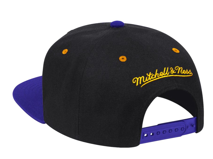Mitchell & Ness Purple/Black Los Angeles Lakers Hardwood Classics Reload 2.0 Snapback Adjustable Hat for Men product image