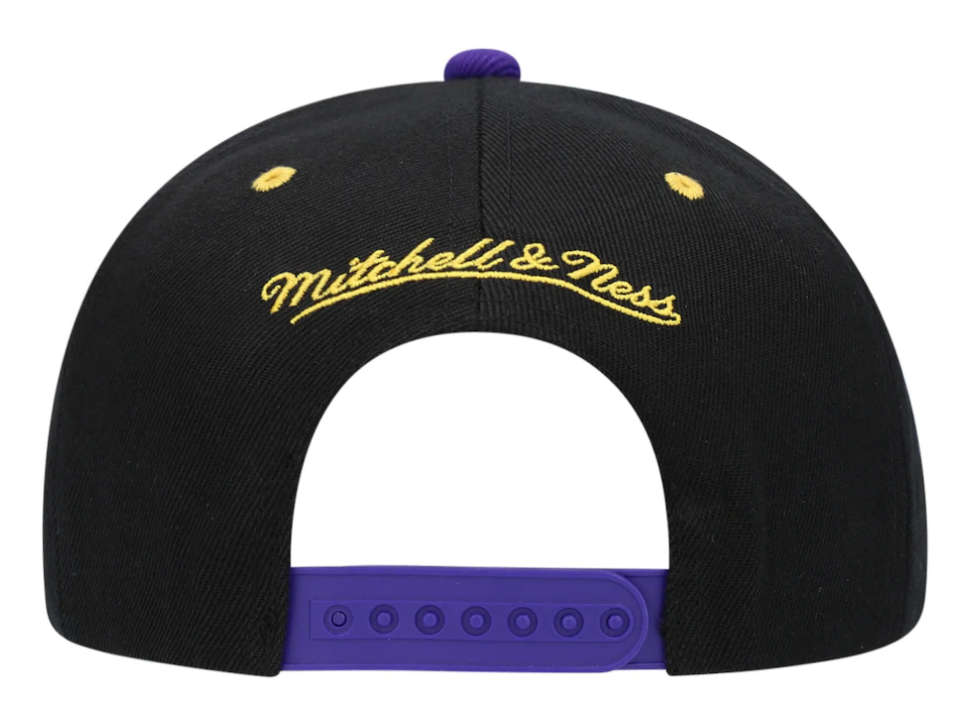 Mitchell & Ness Purple/Black Los Angeles Lakers Hardwood Classics Reload 2.0 Snapback Adjustable Hat for Men product image