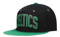 Boston Celtics Mitchell & Ness Hardwood Classics Reload 2.0 Snapback Hat - Black/Kelly Green product image 1, provided for