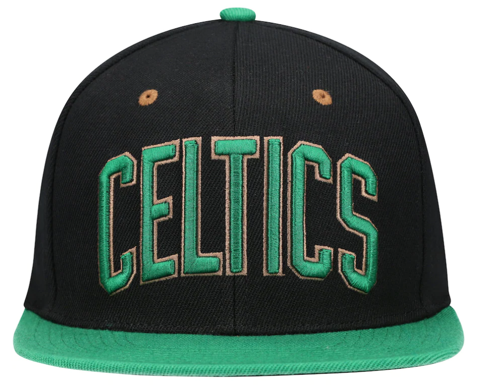 Boston Celtics Mitchell & Ness Hardwood Classics Reload 2.0 Snapback Hat - Black/Kelly Green product image 2, provided for