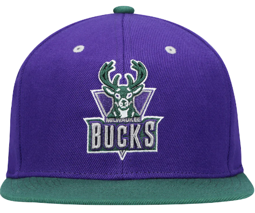 Milwaukee Bucks Mitchell & Ness Hardwood Classics Reload 2.0 Snapback Hat - Green/Purple for Men product image 2, provided