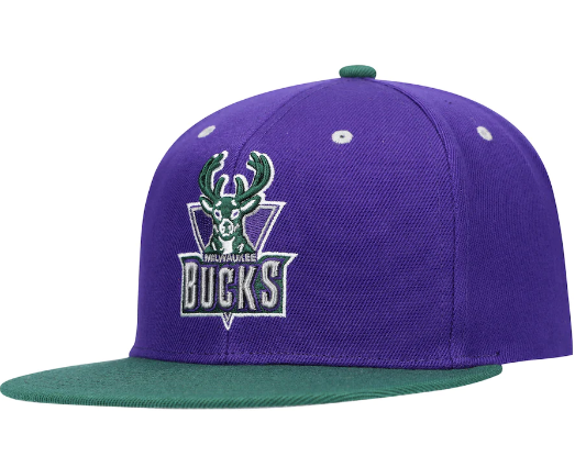 Milwaukee Bucks Mitchell & Ness Hardwood Classics Reload 2.0 Snapback Hat - Green/Purple for Men product image 1, provided