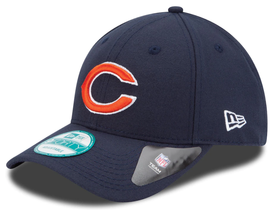 Chicago Bears Navy The League 9FORTY Adjustable Game Cap product image 1, provided for visual reference and product detail
