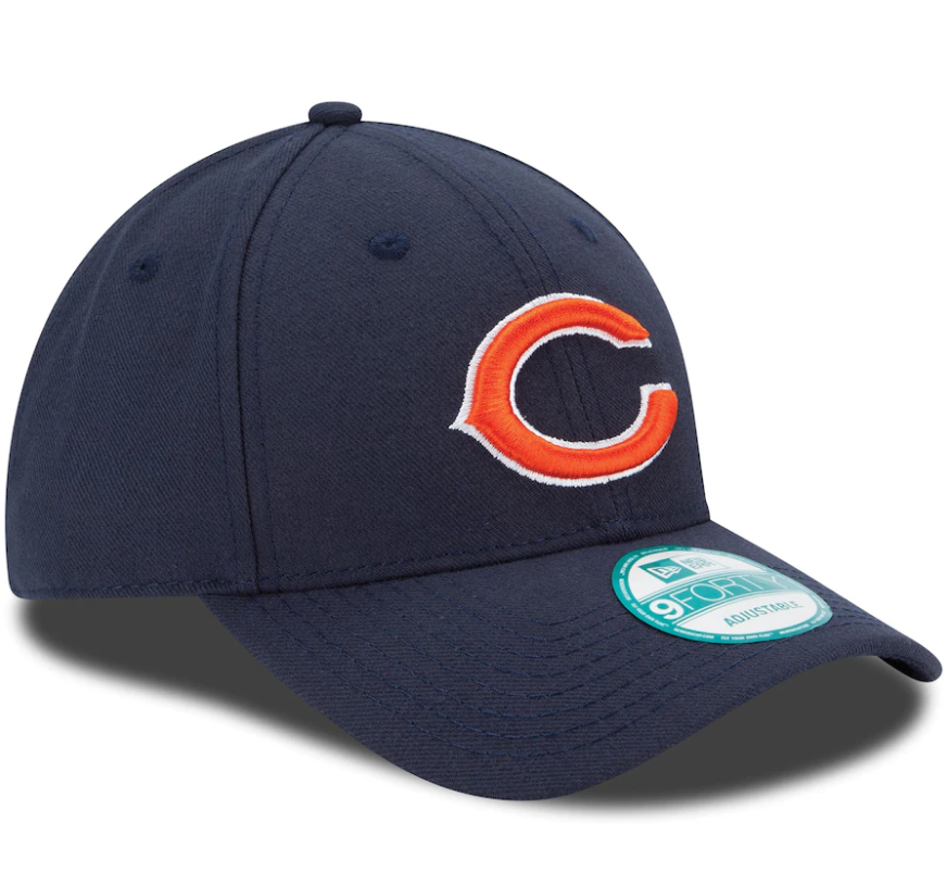 Chicago Bears Navy The League 9FORTY Adjustable Game Cap product image 3, provided for visual reference and product detail