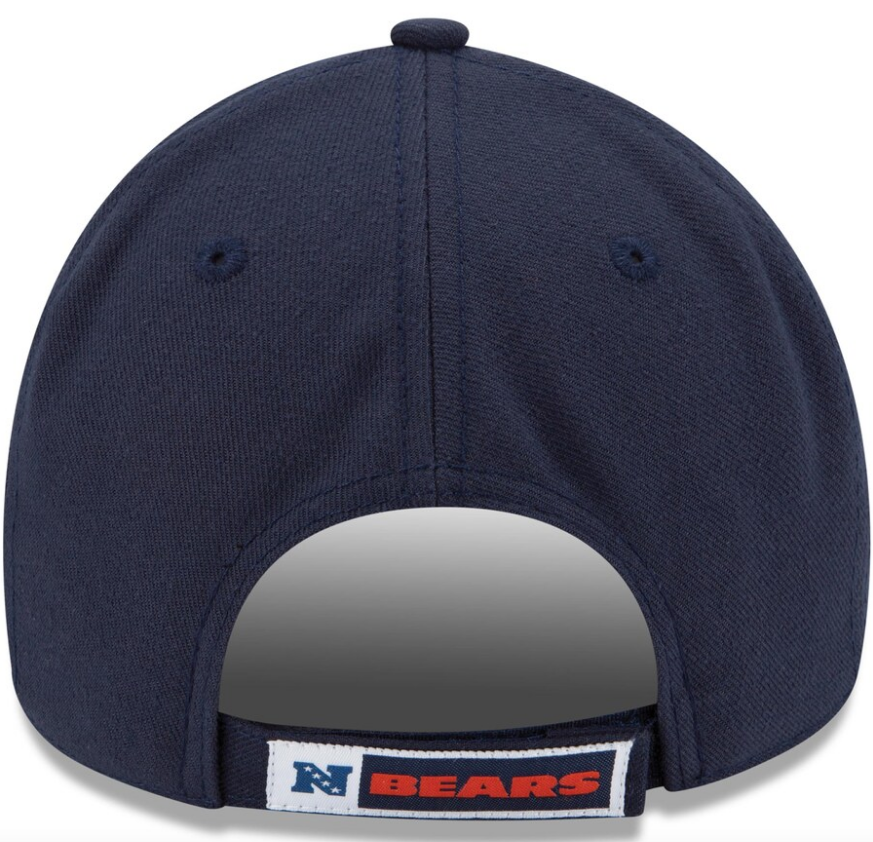 Chicago Bears Navy The League 9FORTY Adjustable Game Cap product image 4, provided for visual reference and product detail