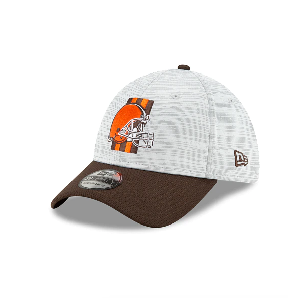 Cleveland Browns 2021 Training Camp On Field Gray/Brown New Era 39THIRTY Flex Fit Hat product image 7, provided for visual