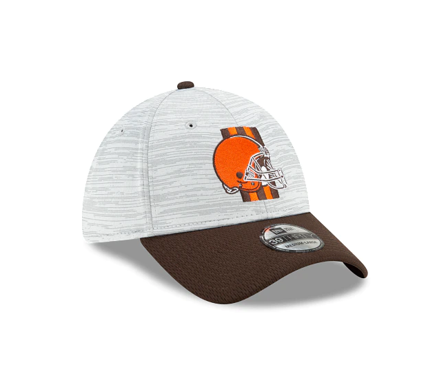 Cleveland Browns 2021 Training Camp On Field Gray/Brown New Era 39THIRTY Flex Fit Hat product image 3, provided for visual
