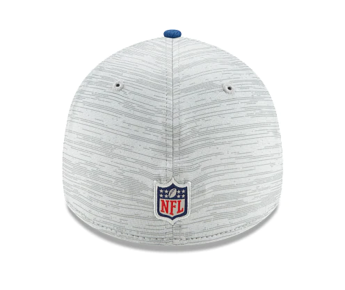 Indianapolis Colts 2021 Training Camp On Field Gray/Royal New Era 39THIRTY Flex Fit Hat product image 4, provided for visual