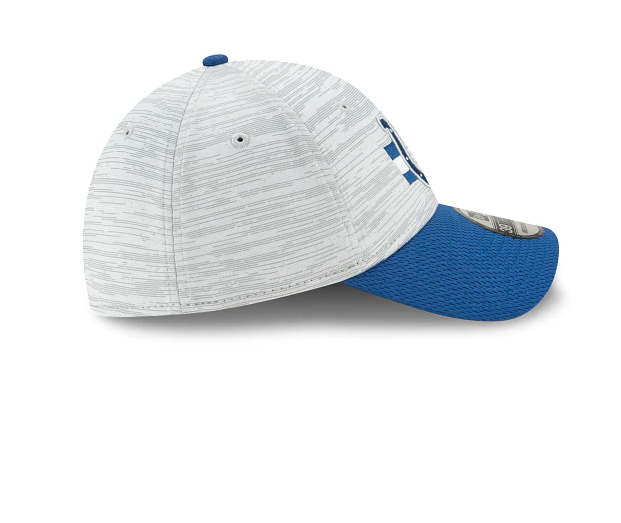Indianapolis Colts 2021 Training Camp On Field Gray/Royal New Era 39THIRTY Flex Fit Hat product image 6, provided for visual