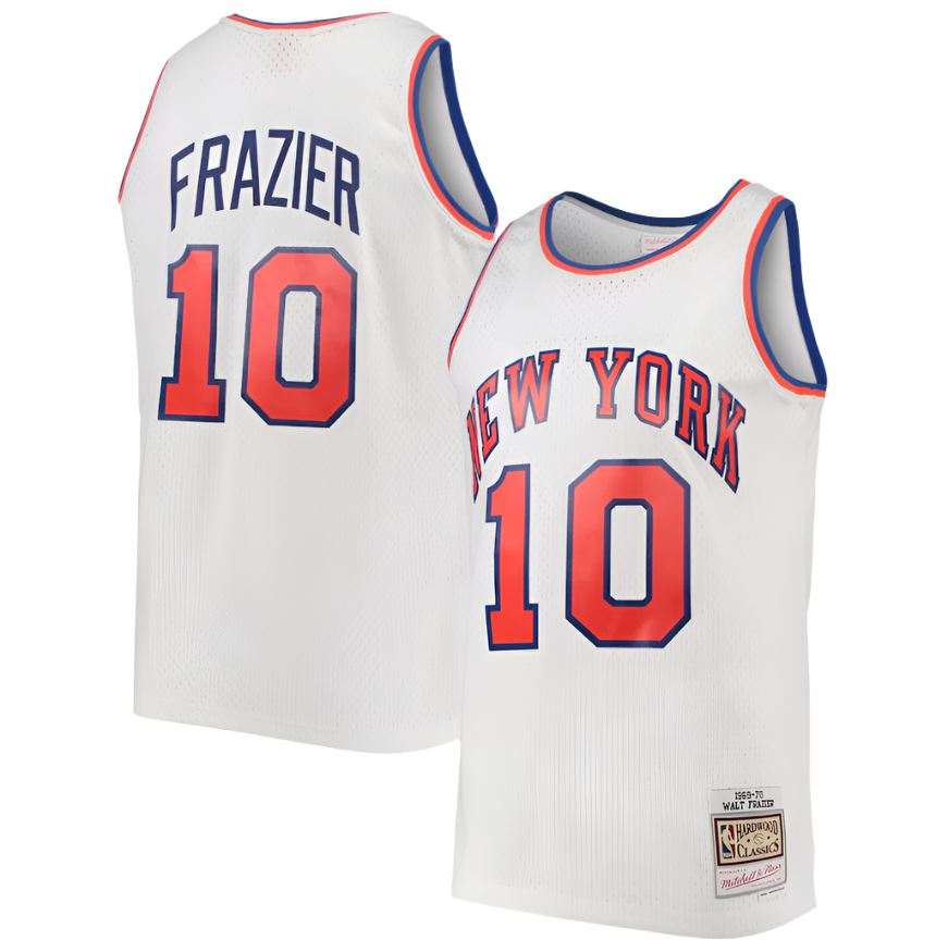 New York Knicks Walt Frazier Mitchell & Ness White Hardwood Classics Swingman Jersey for Men product image 1, provided for