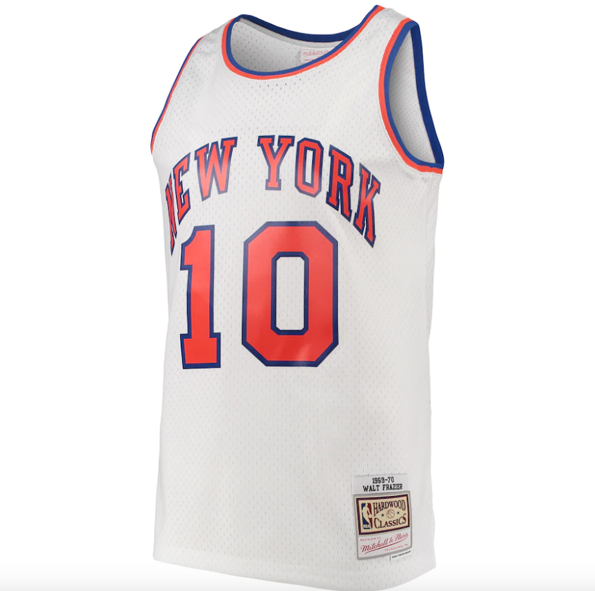 New York Knicks Walt Frazier Mitchell & Ness White Hardwood Classics Swingman Jersey for Men product image 2, provided for