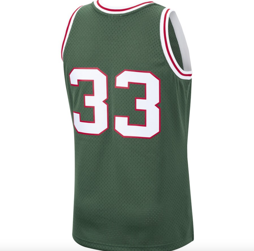 Kareem Abdul-Jabbar Milwaukee Bucks Mitchell & Ness 1970-71 Hardwood Classics Swingman Jersey - Hunter Green for Men product