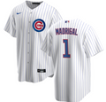 NIKE Men Nick Madrigal Chicago Cubs White Home Premium Stitch Replica Jersey product image 1, provided for visual reference