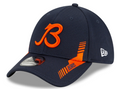 Chicago Bears New Era Navy 2021 NFL Sideline Home B 39THIRTY Flex Hat for Men product image 1, provided for visual reference