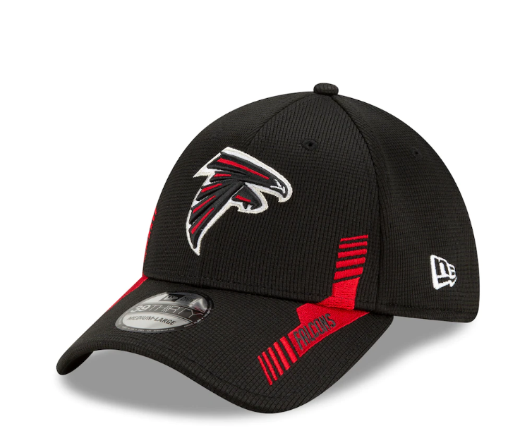 Atlanta Falcons New Era Black 2021 NFL Sideline Home 39THIRTY Flex Hat for Men product image 1, provided for visual